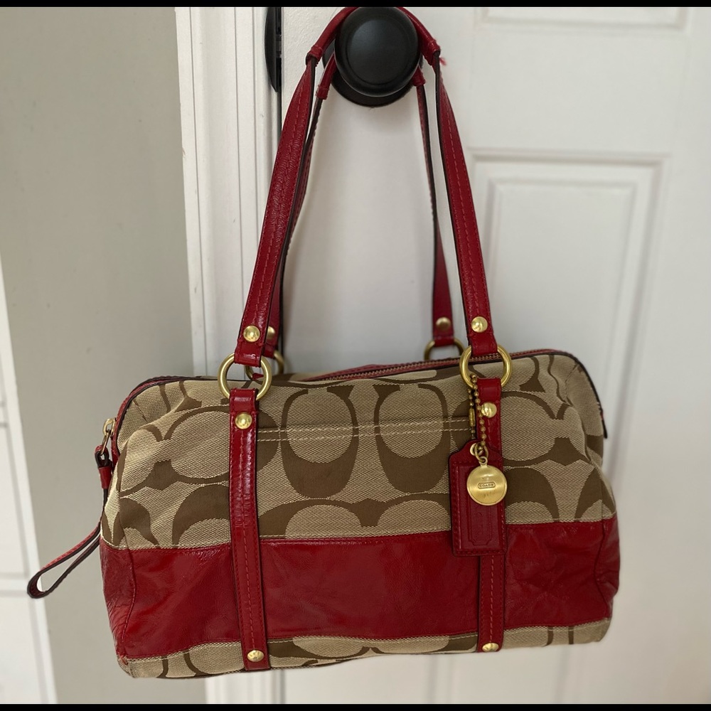 COACH Signature Bag with Matching Wallet